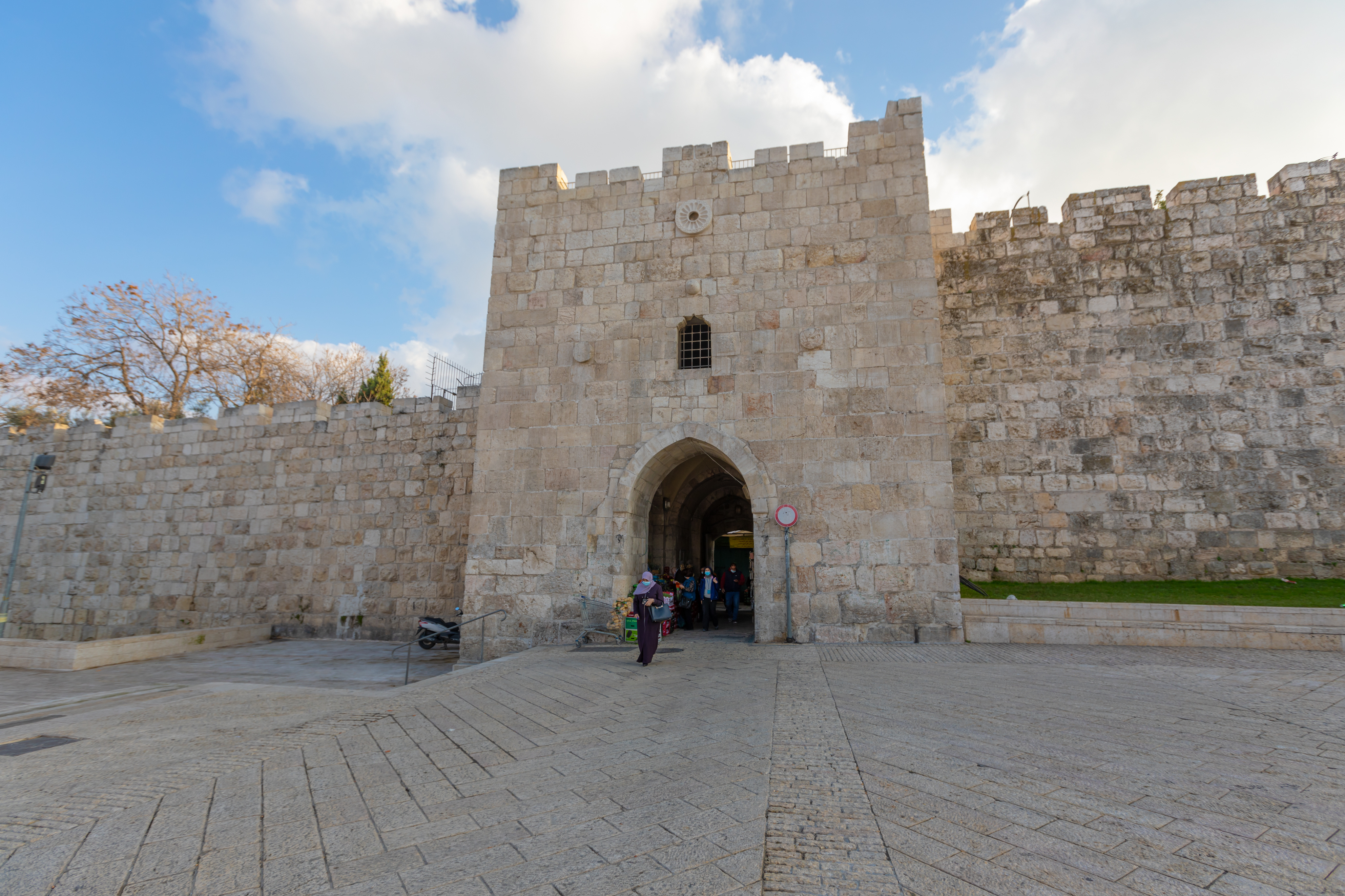 The Flowers Gate, also known as Herod's Gate in the walls of Jerusalem's Old City.