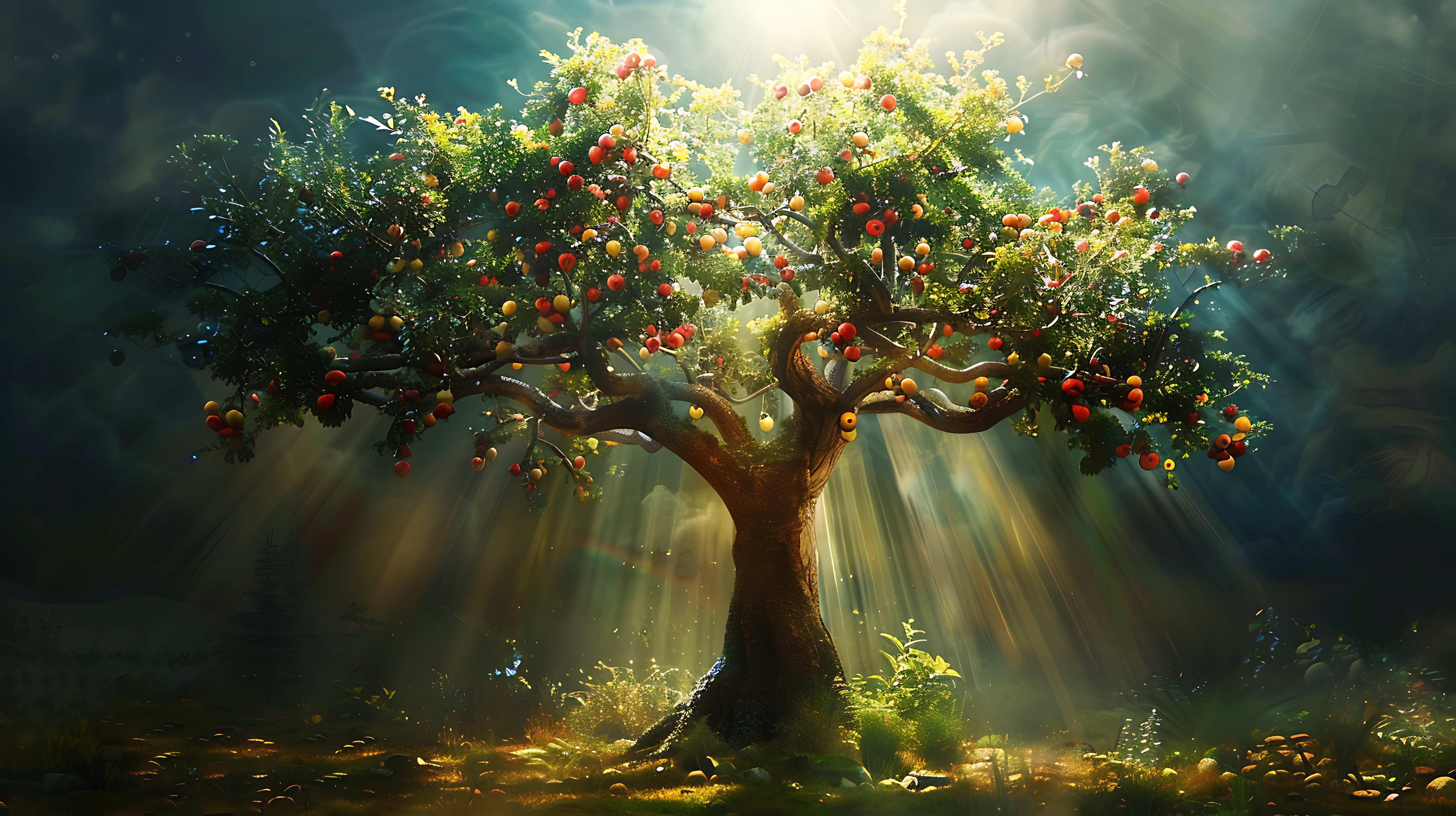 An artistic recreation of the Tree of Knoweldge from the Garden of Eden.