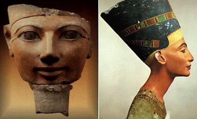 Bust of Queen Nefertiti, 1350 BC, Egyptian Museum, Berlin