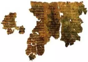 An ancient stone tablet of the book of Enoch.