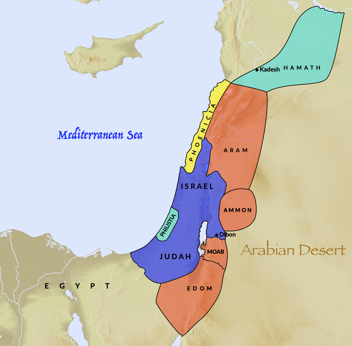 Israel-UnitedMonarchy-Neighbors
