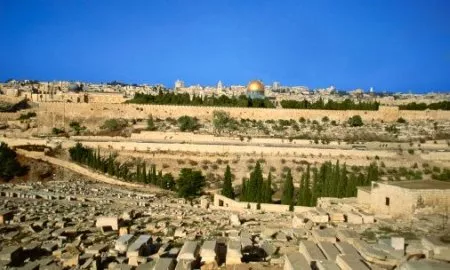 Jerusalem today as seen from the Mt. of Olives